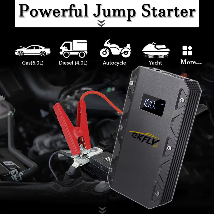 GKFLY Auto Starthilfe Tragbare Power Bank als Batterie Booster für Benzin- und Dieselmotoren - Bild 1