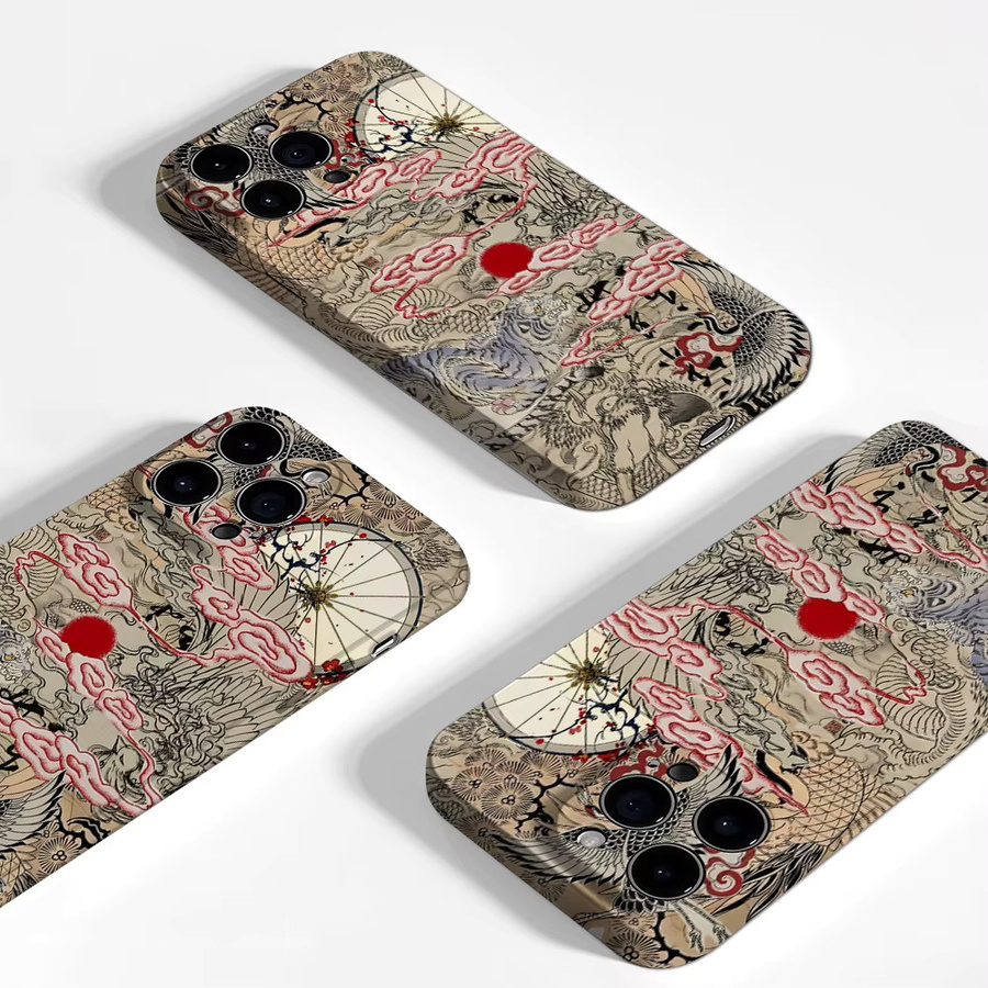 Potdemiel Handyhülle mit Oriental Tattoo Motiv für iPhone 17 16 15 14 13 Pro Max Plus, magnetisches Double-Layer Tough Case, Multicolour - Bild 3