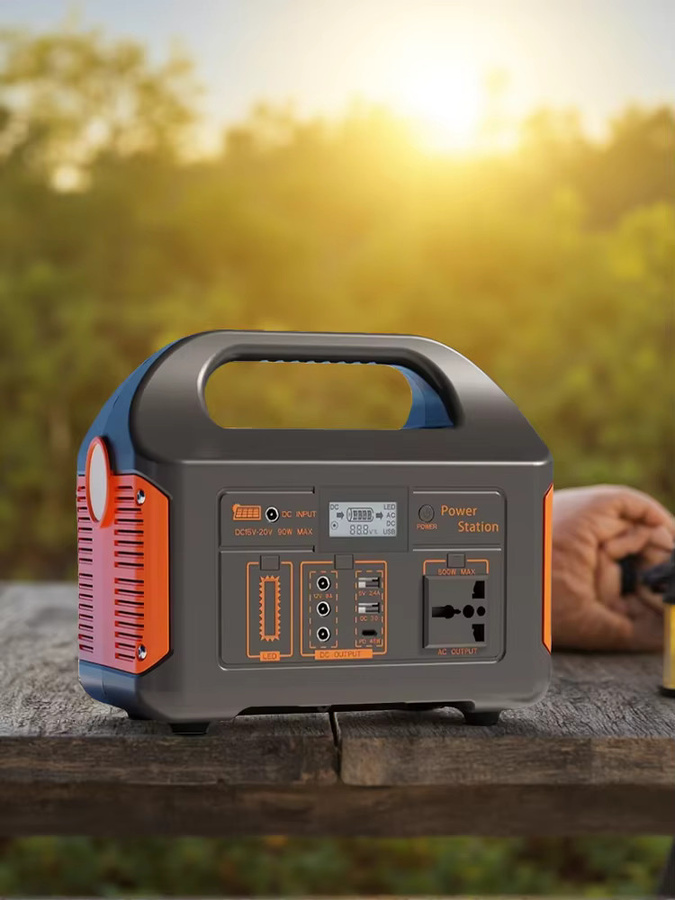 jsdsolar Tragbarer Solarstromgenerator mit LED-Licht für Zuhause und Outdoor, 300W/500W Notfall-Solar-Powerbank mit 110V/220V Anschluss - Bild 6