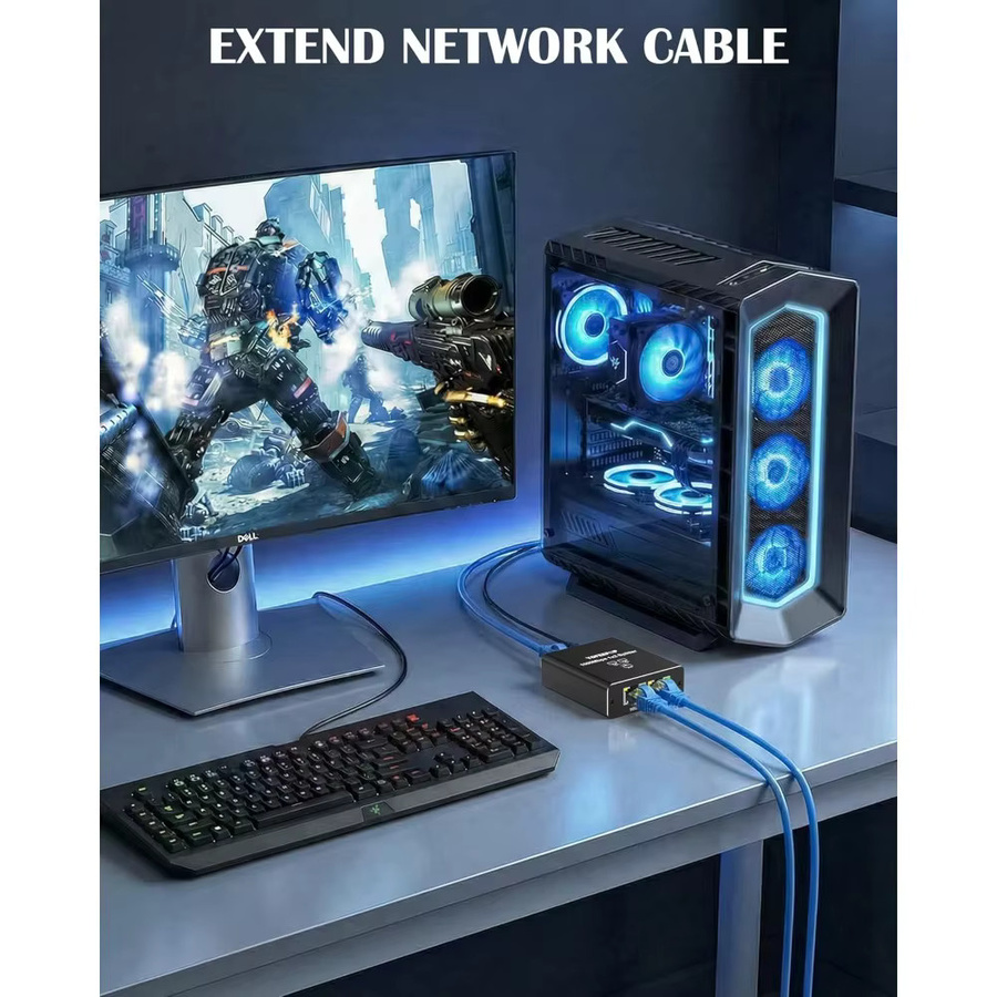 LccKaa Gigabit-Ethernet-Switch RJ45-Splitter als LAN-Erweiterungsadapter mit 1000 Mbit/s für Router, PC, Laptop und TV-Box - Bild 4