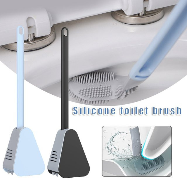 Aihogard Golf Silikon-Toilettenbürsten-Set mit Halter in Schwarz - Bild 1