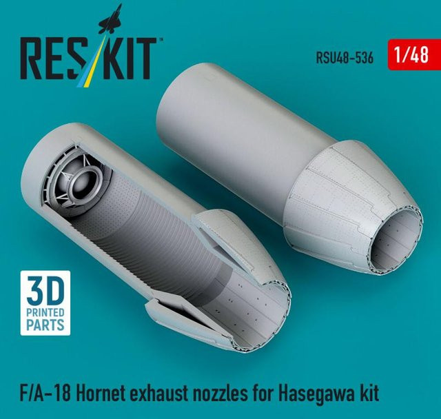 Hasegawa F/A-18 Hornet exhaust nozzles, 3D Printed - Bild 1