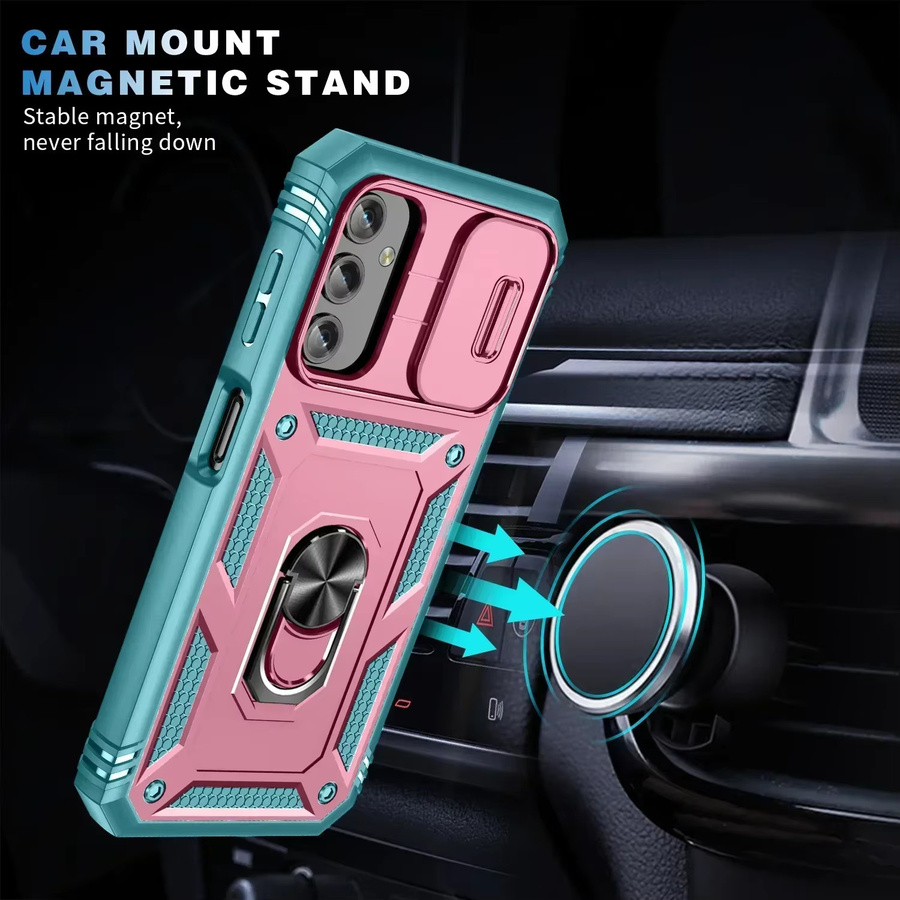 3in1 Heavy Duty Armor Case für Samsung Galaxy A56 A36 A26 A16 A06 A55 A35 A25 A15 A05S 54 34 24 14 53 52S 33 32 13 mit OTT-Box Cover in Pink Multicolour - Bild 2