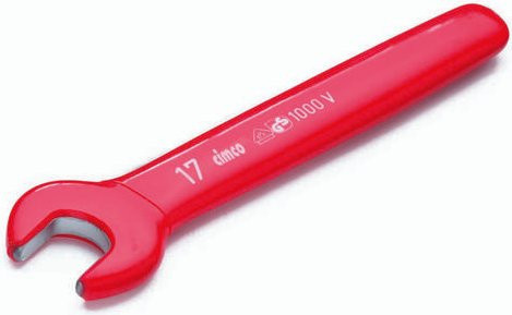 Cimco VDE-Einmaulschlüssel aus Chrom-Vanadium in Rot, Schlüsselweite: 13 mm - Bild 1