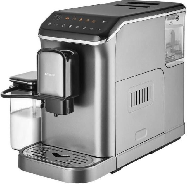 Automatische Espressomaschine Sencor SES 8000BK in Schwarz und Silber mit integriertem Mahlwerk, Touchscreen und Edelstahlgehäuse - Bild 1