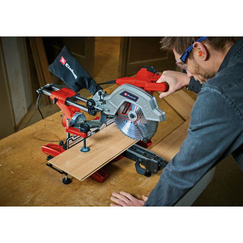 Einhell Zug-Kapp-Gehrungssäge TE-SM 10 L Dual in Schwarz-Rot mit 1800 W und 4800 U/min - Bild 3