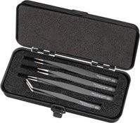 Wiha SMD-Pinzettensatz Professional ESD 4-teilig in Schwarz aus Edelstahl - Bild 1
