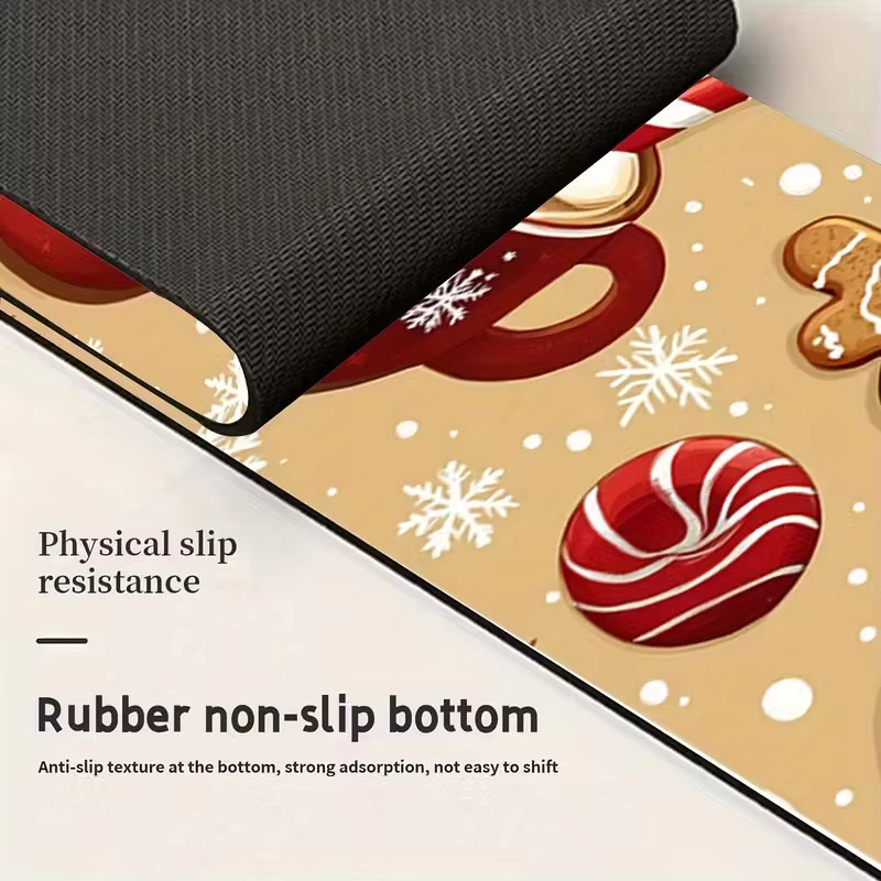 VIKAMA Absorbermatte für Schüsseln und Teller mit Weihnachtsmotiv in Multicolour für Küche und Badezimmer - Bild 5