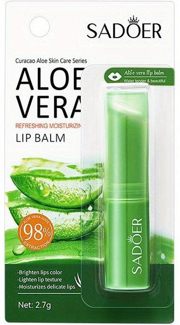 Sadoer Lippenbalsam Aloe Vera, Green, Unisex - Bild 1