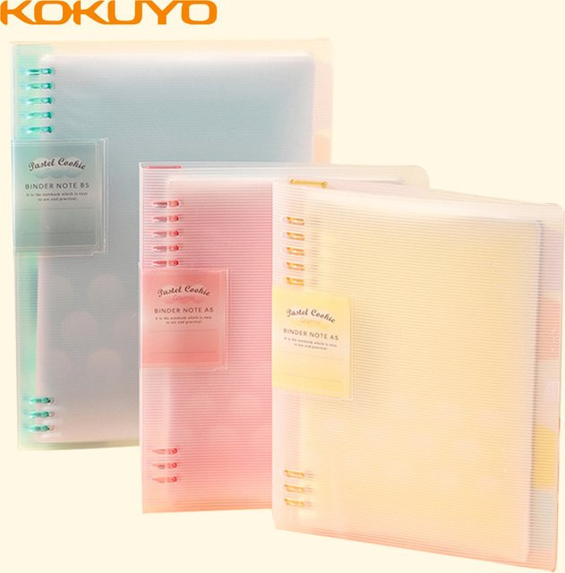 Kokuyo Japan Notizbuch Journal Ordner in Macaron Farben mit Ringbindung, A5, 40 Seiten - Bild 1