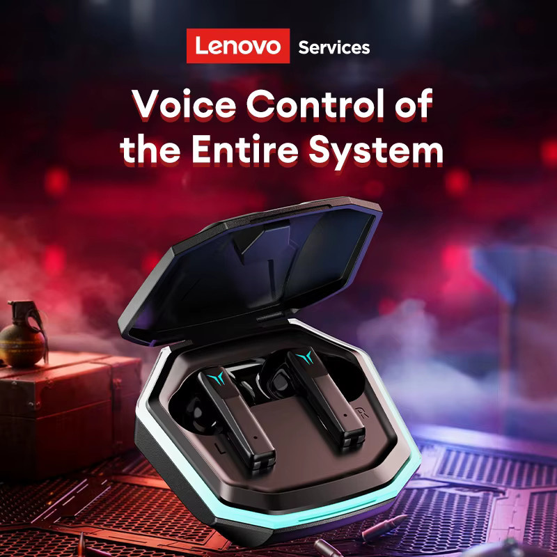 Lenovo GT105 Gaming Bluetooth 6.0 Ohrhörer mit adaptivem ANC, HiFi-Sound und TWS ENC in Schwarz - Bild 4