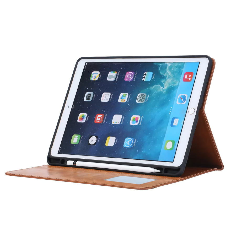 Luxuriöse Business Flip Leder Tablet Hülle für Apple iPad Mini 7 2024, Mini 6, 5, 4, 3, 1 Generation in Braun - Bild 4