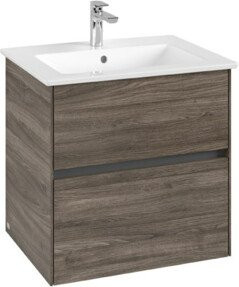 V&B Waschtischunterschrank Collaro in Stone Oak mit mittiger Waschtischöffnung, B/T/H: 61,1 x 48 x 61 cm - Bild 1
