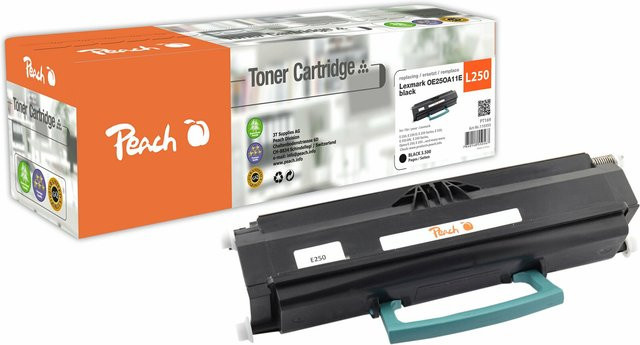 Peach L250 BK Toner Schwarz für Lexmark E 250, E 250 D, E 250 DN, E 250 N (wiederaufbereitet) - Bild 1