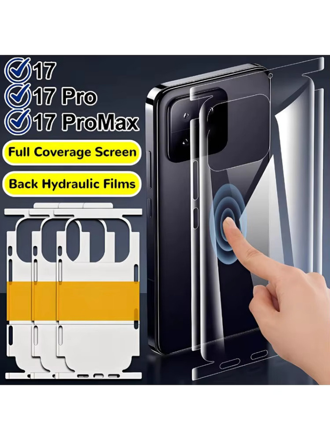 Hydrogel Schutzfolie für Xiaomi 17 Pro Max und Xiaomi 17, Transparent, Vollständige Abdeckung für Rückseite und Display - Bild 7
