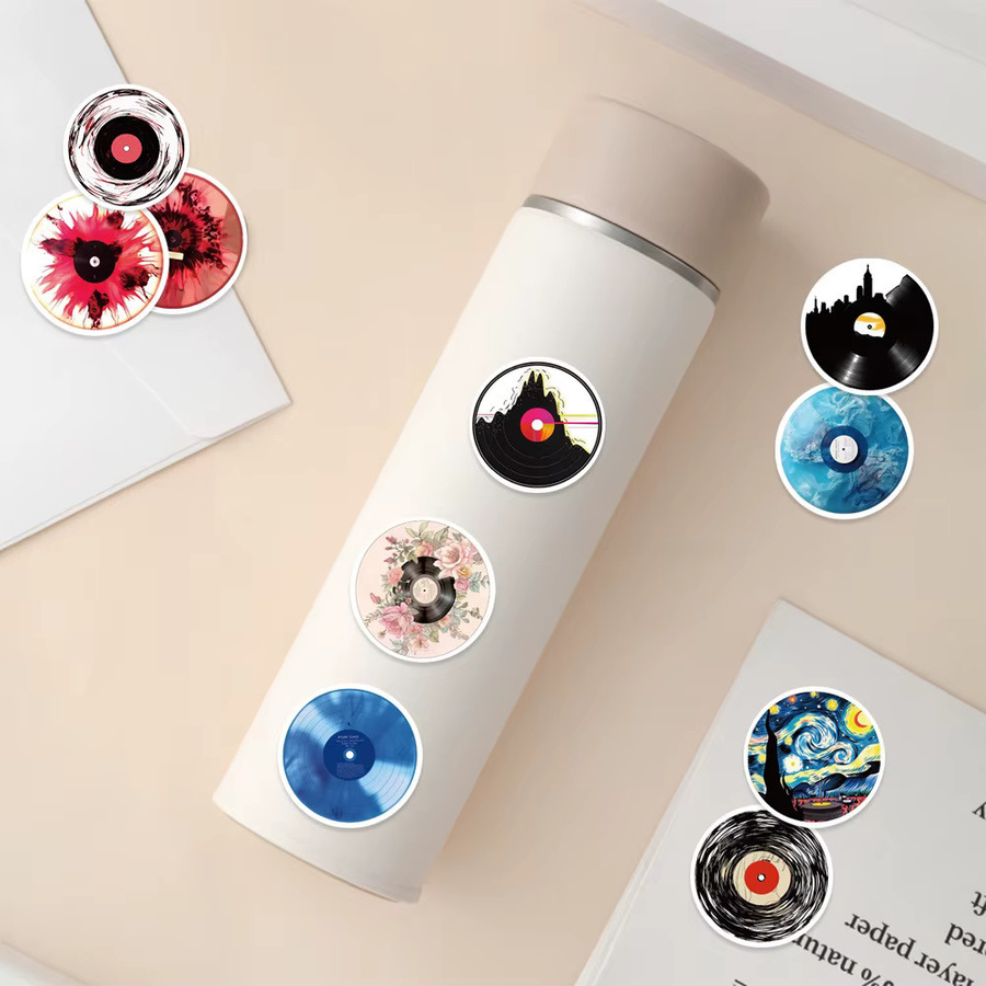 50 Stück Vinyl-Graffiti-Aufkleber von Anime Worlds Store, selbstklebende PVC-Sticker in Multicolour für CD-Schallplatten, Gepäck, Roller, Tassen und Computer - Bild 3
