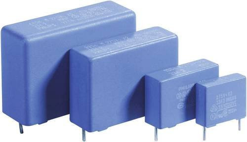 Thomsen MKP-Folienkondensator radial bedrahtet blau 2.2 µF 275 V/AC 20% B: 21 mm, H: 31 mm, T: 31 mm - Bild 1