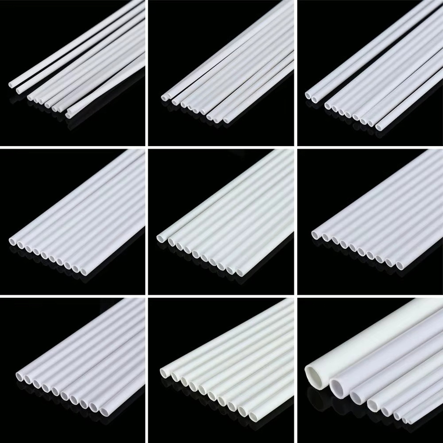 10 Stück Rundrohr Kunststoff Hohlrohr in Weiß für DIY Modellbau und Sandtisch, Durchmesser: 2 mm bis 10 mm - Bild 2