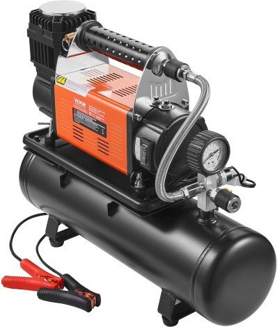 VEVOR 12V Hochleistungsluftkompressor mit 6l Tank Kit in Orange, tragbarer 6,35 CFM Reifenfüller mit digitalem Druckmesser, 150 PSI Offroad Luftkompressor aus Aluminiumlegierung für LKWs, Autos, SUVs und Wohnmobile - Bild 1
