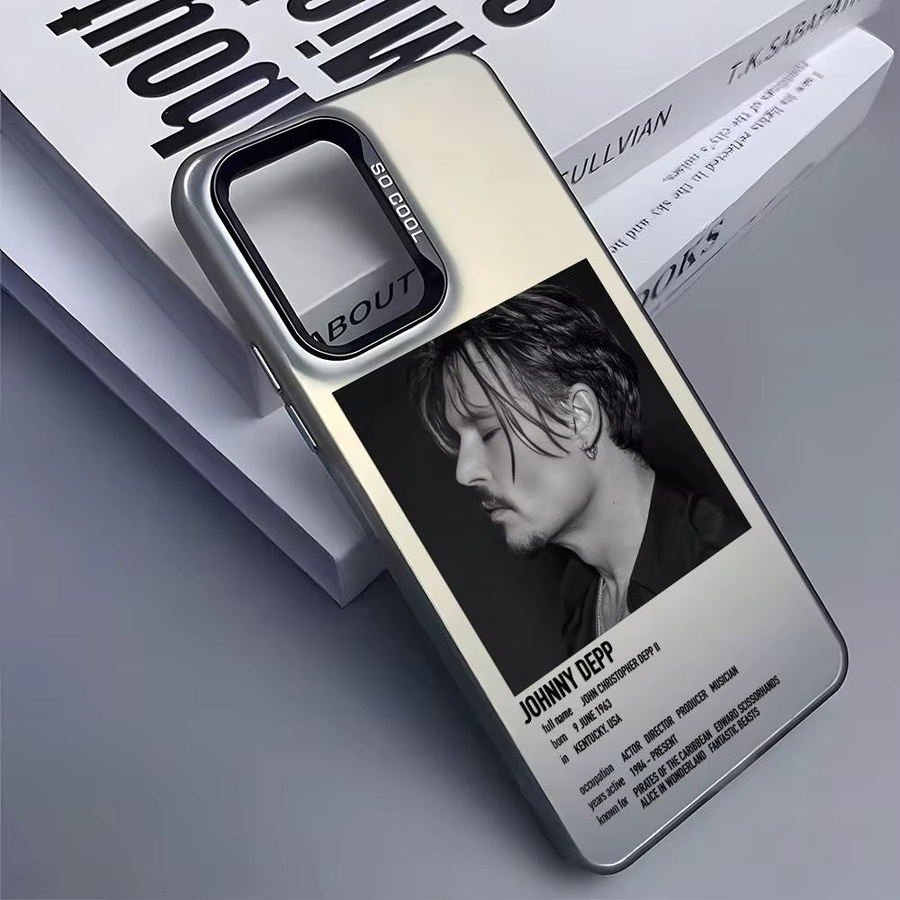 J-Johnny DeppS Silikon Handyhülle für Samsung Galaxy S25 Edge S24 S23 S22 S21 S20 Ultra in Silber - Bild 4