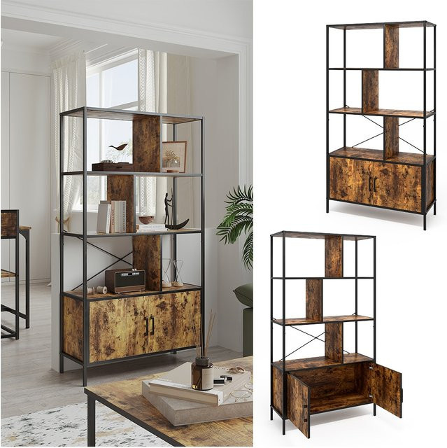 Vicco Bücherregal Fyrk Eiche rustikal braun B/T/H: 80 x 79,9 x 146 cm - Bild 1