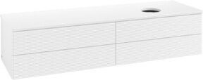 V&B Waschtischunterschrank Antao mit Frontstruktur in Weiß, B: 160 cm, T: 50 cm - Bild 1