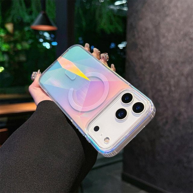 Aurora Gradient Magnetische Hülle für iPhone 15 Pro Max, Stoßfeste MagSafe Kompatible Abdeckung, Multicolour - Bild 1