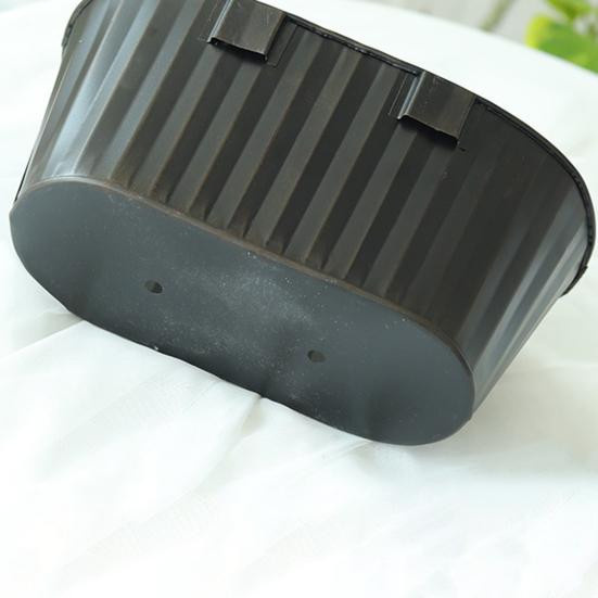 pengpengfang Hängende Pflanzgefäße aus Metall in Schwarz, 3er-Set rechteckige Blumentöpfe mit abnehmbaren Haken für Balkon, Terrasse und Gartenzaun - Bild 3