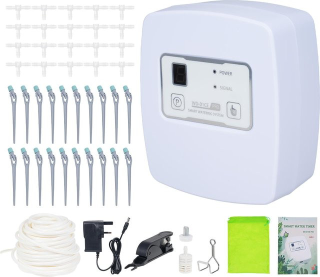 Painter Intelligentes Bewässerungssystem mit WLAN-Fernbedienung, automatischer Bewässerung, einstellbarem Wasserdruck und intelligenter Zeitschaltuhr, Weiß - Bild 1