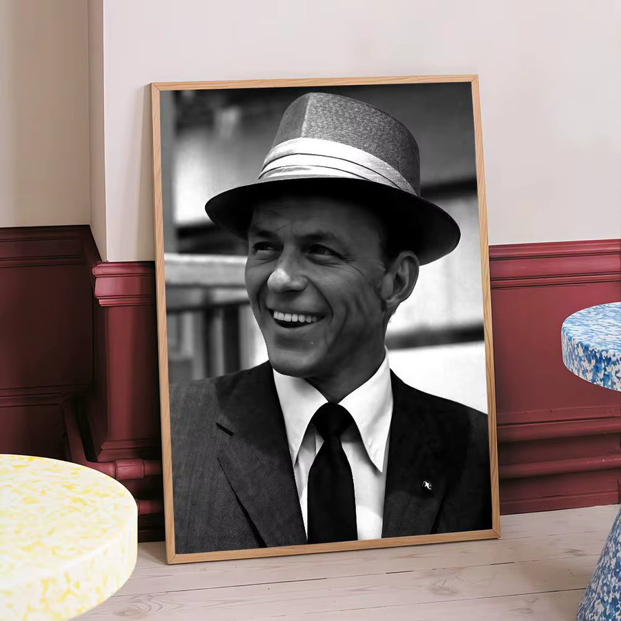 Vintage Jazz Musik Poster Frank Sinatra Typografie Wanddeko für dein Zuhause oder Café - Bild 5