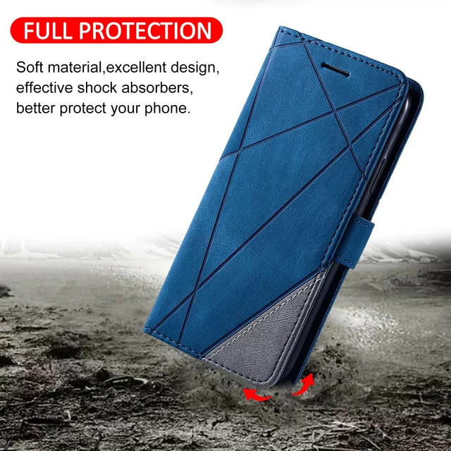 Leder Flip Case Brieftasche mit Kartenfächern und Standfunktion für Google Pixel 6 7 8 9 10 Pro XL und Pixel 6A 7A 8A 9A in Schwarz und Blau - Bild 1