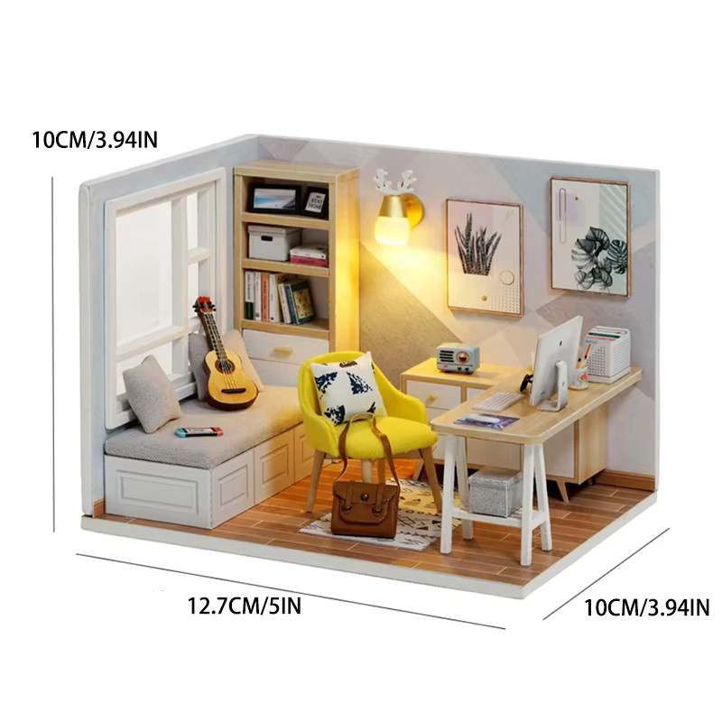 zuuton Holz Miniatur Puppenhaus DIY, 3D Puzzle, Fantasy - Bild 4
