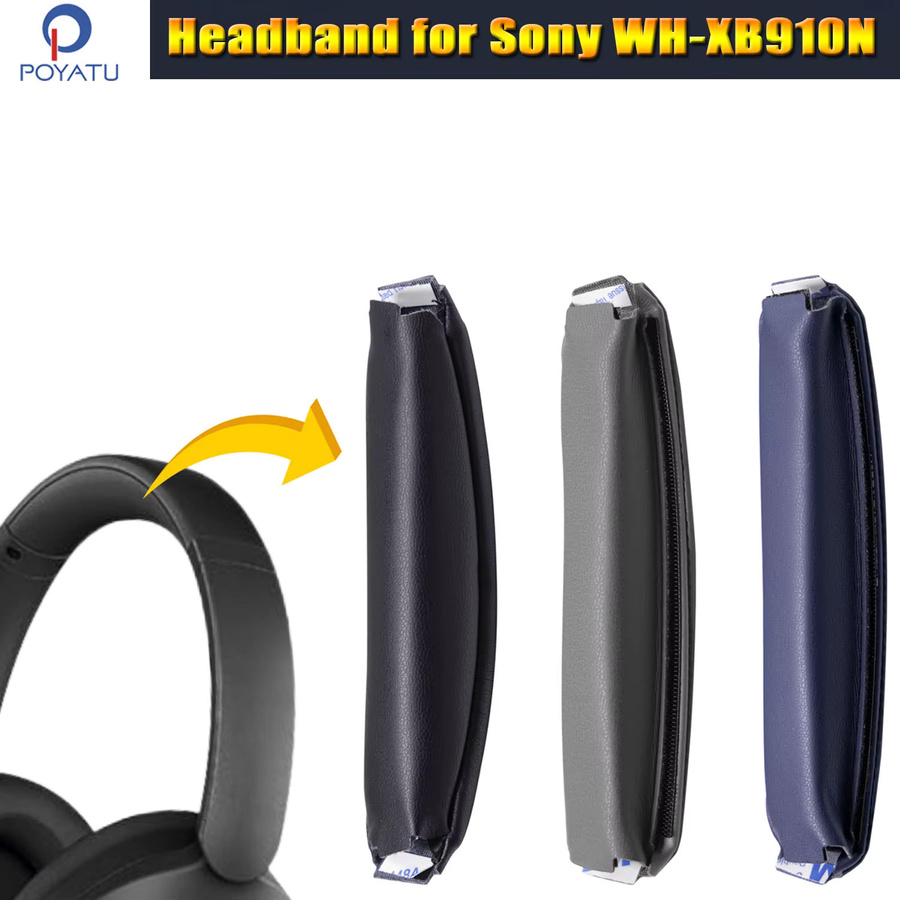 Sony WH-XB910N Ersatz Kopfband und Ohrpolster Set in Schwarz - Bild 2