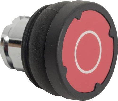 Schneider Electric ZB4BC48021 Drucktaster-Frontelement in Rot und Silber mit IP66 Schutzart und Metallgehäuse - Bild 1