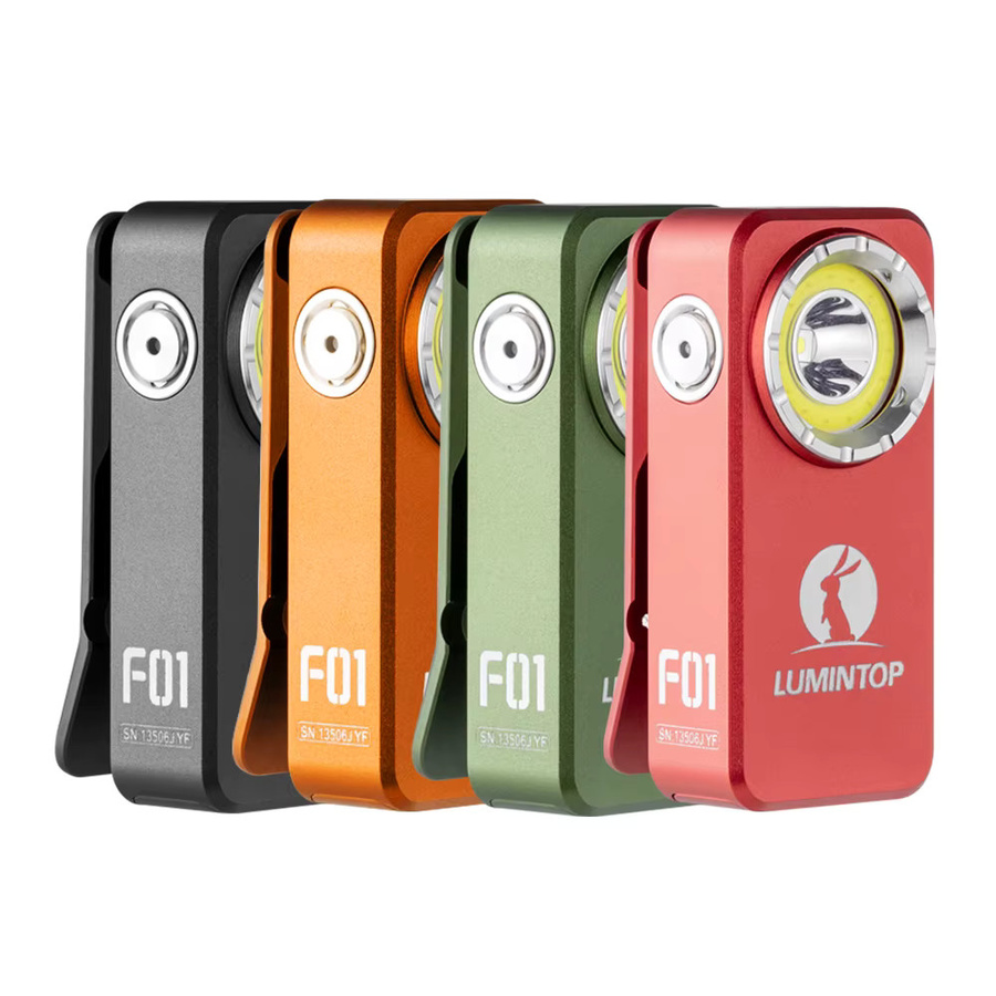 LUMINTOP F01 Clip-On-Taschenlampe mit COB-LED, 1200LM Flutlicht, Rot und Weiß, USB-C Aufladung und Magnet, EDC Outdoor Camping Leuchte - Bild 6