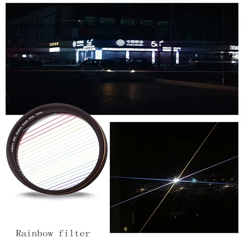 Lightdow Rainbow Streak Objektivfilter Multicolour für Canon Nikon Sony Pentax Kameras - Bild 2