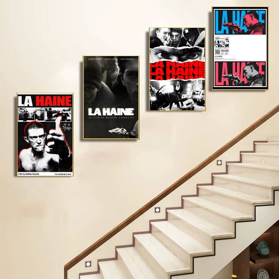 Wasserdichter Wandkunstaufkleber Film La Haine Poster in Mehrfarbig für dein Wohnzimmer oder deine Bar - Bild 6