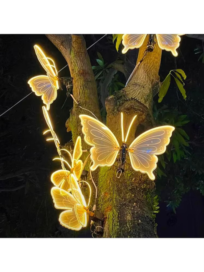 LED Dynamische Schmetterling Lampe in Weiß für Garten und Haus zur Dekoration - Bild 6