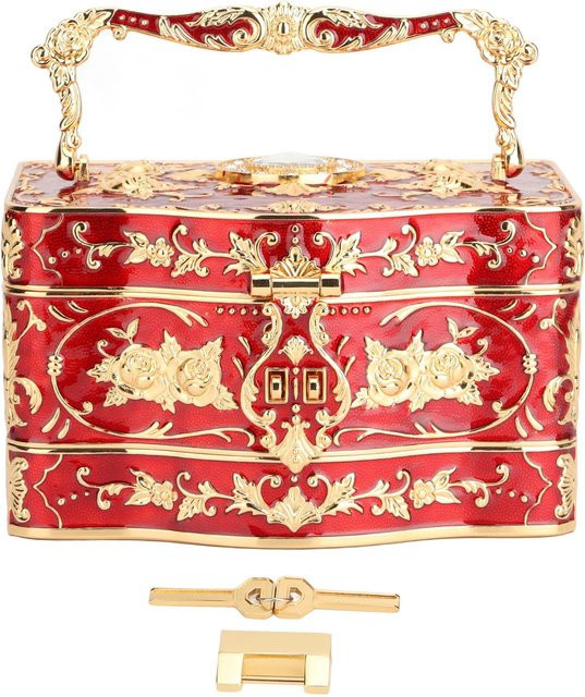 aimo Schmuckschatulle, Retro, dreischichtig, rot, Damen - Bild 1