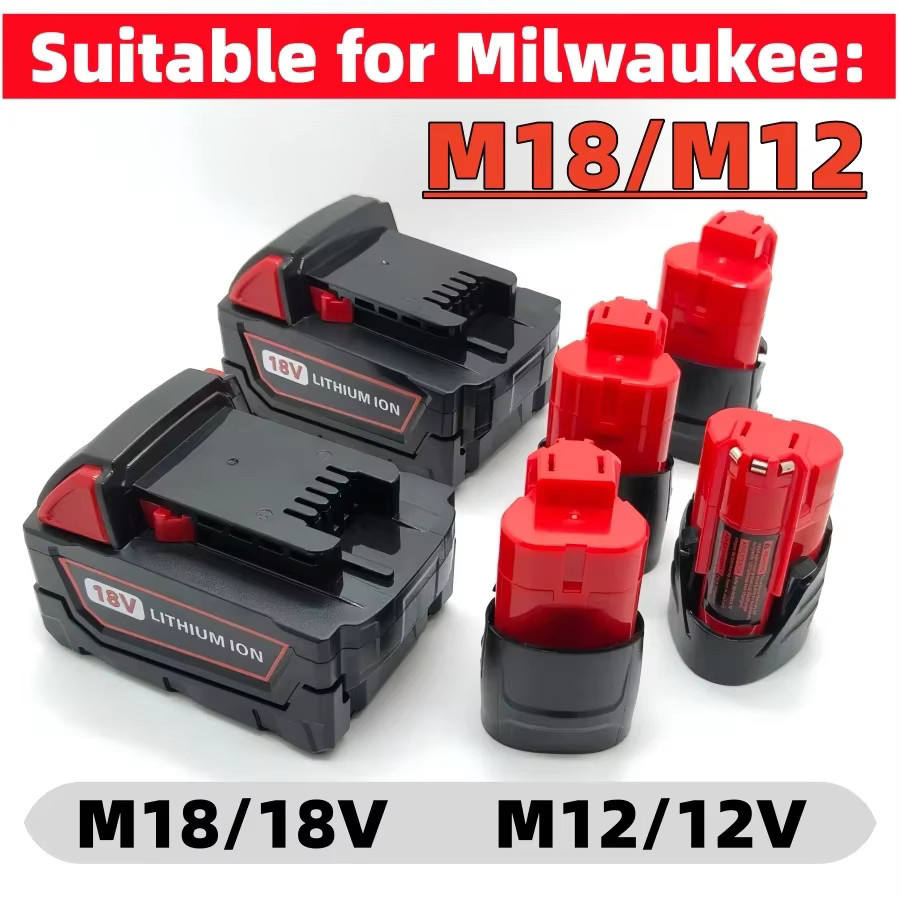 Milwaukee M18B5 Akku 18V 6000mAh in Rot für M18 Elektrowerkzeuge, Modell 48-11-1860 mit 18650 Zellen - Bild 1