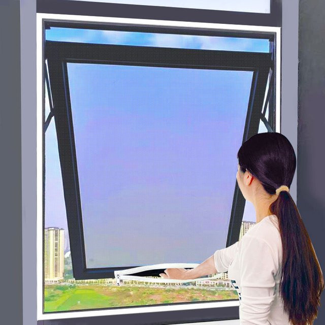 DTGJ Moskitonetz-Fensterschutz mit Reißverschluss aus weißem Fiberglas-Tüll für Oberlichter - Bild 1