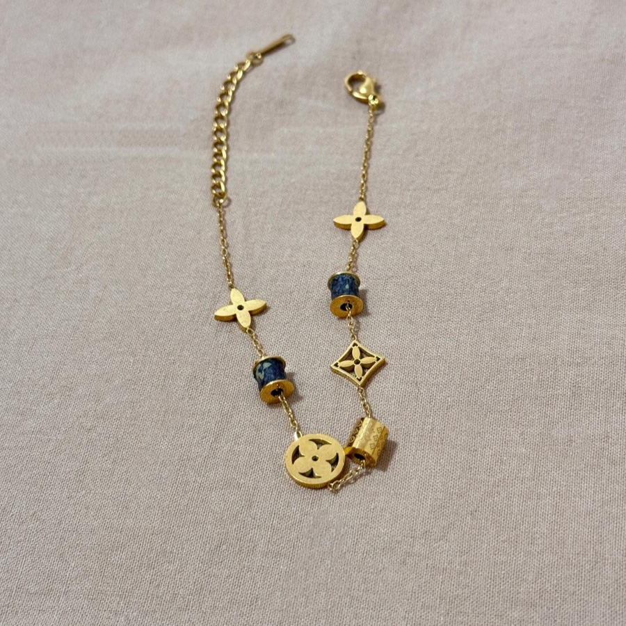 Hui Ran Armband, Edelstahl, Kleeblatt, Gold, Damen - Bild 1