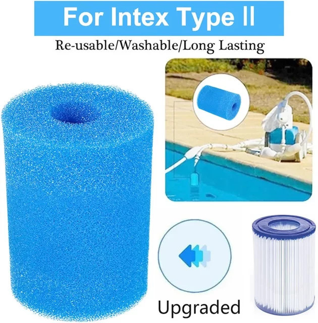 Bestway Schwimmbadfilterschaum Typ II für 530–800 GPH Filterschwammkartuschen, Blau - Bild 1