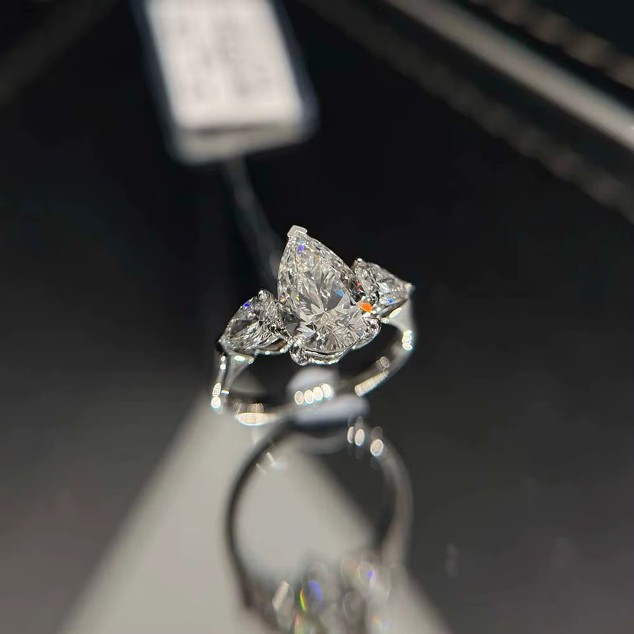 MUXIFC Verlobungsring, 925 Silber vergoldet, Diamant, Damen - Bild 5