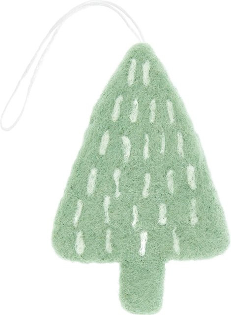 Rico Design Weihnachtsdeko Aufhänger Tanne mit Tannenzapfen handgefilzt aus Schafwolle in Mint - Bild 1