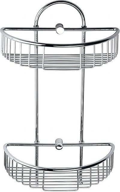 Brillantbad BYTRO Doppelseifenkorb aus Messing in Chrom poliert, Farbe: Silber, B/T/H: 27,5 x 15,5 x 48,5 cm - Bild 1