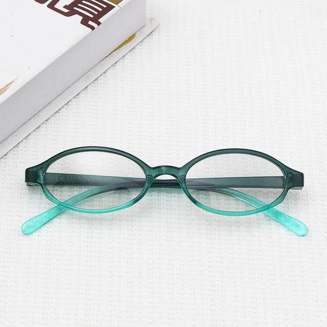 Yiran Health & Beauty Brille, Oval, Unisex, Kunststoff, Grün, Vollrand - Bild 1