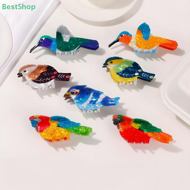 Bunte kleine Vogel Haarnadel Hai Clip, Damen - Bild 1