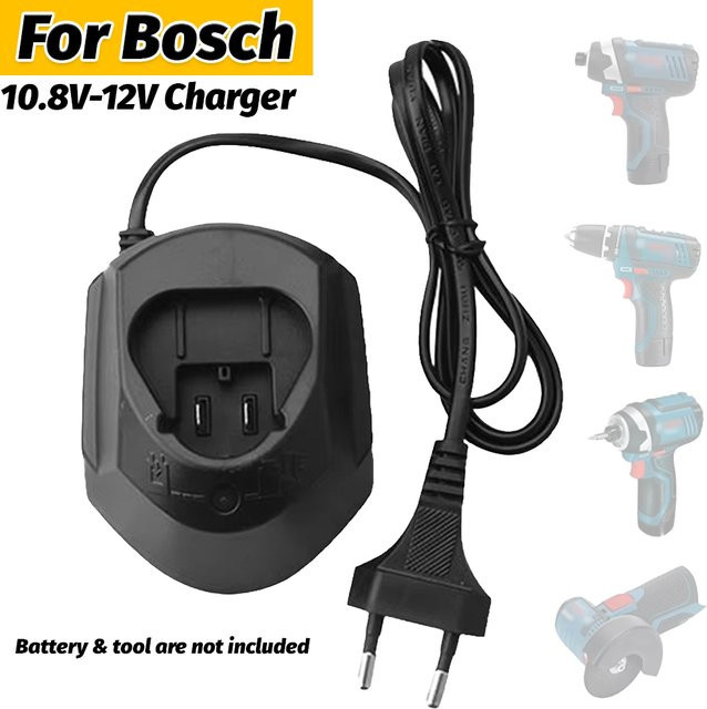 Bosch Li-Ionen-Akku-Ladegerät in Schwarz für 10,8 V und 12 V Akkus (Kompatibel mit BAT411, BAT412, TSR1080, GSR10.8, GSA10.8V, GWI10.8V, TSR120, GAL1210CV, GAL1130CV, GAL1110CV) - Bild 1