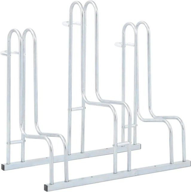 vidaXL Fahrradständer für 3 Fahrräder, freistehend aus verzinktem Stahl, 4005569 - Bild 1